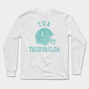 Tua Tagovailoa Miami Helmet Font Long Sleeve T-Shirt